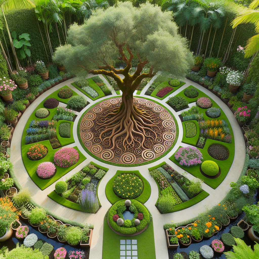 Het ontwerpen van een levensboom tuin voor harmonie en balans